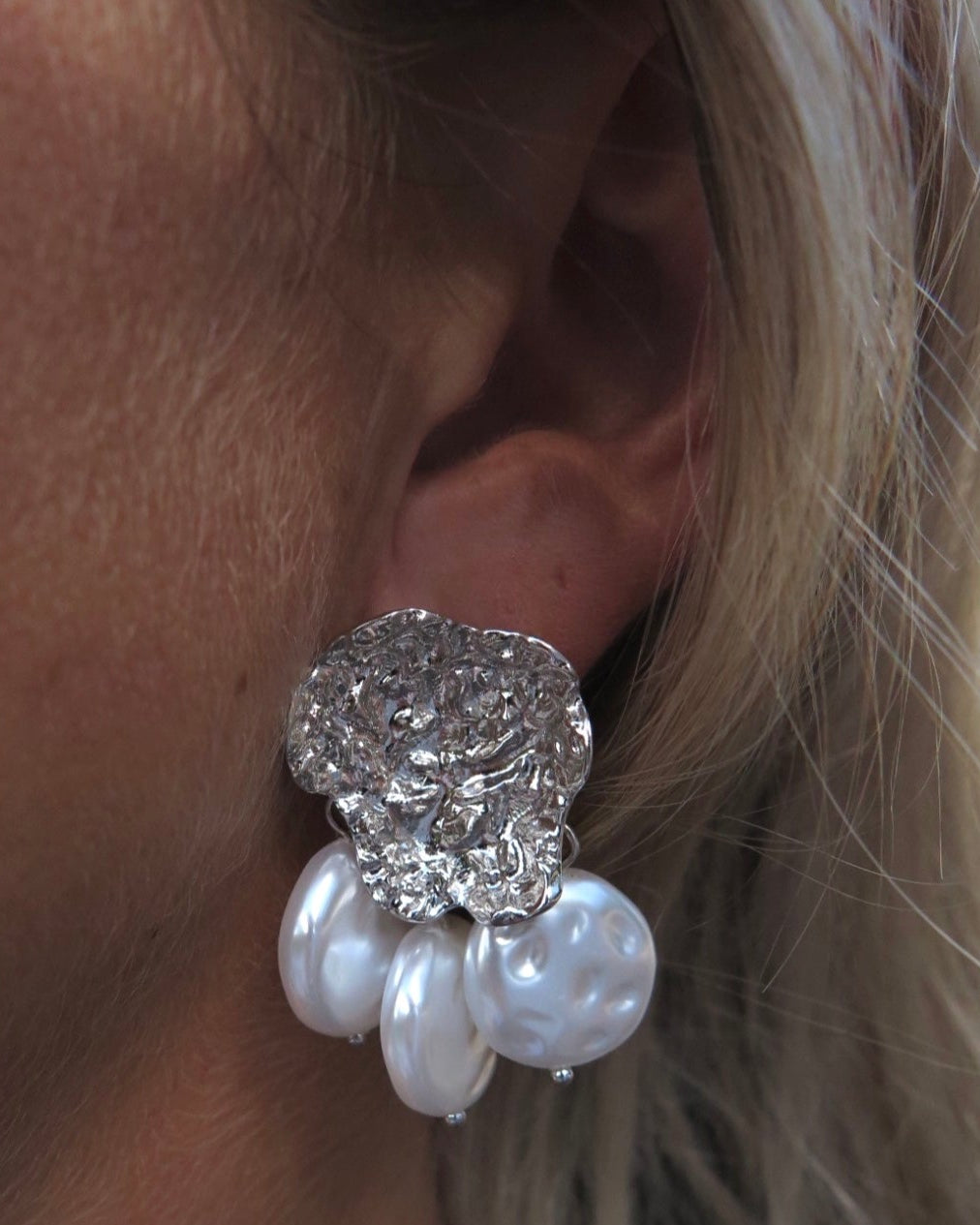 Statement örhängen silver